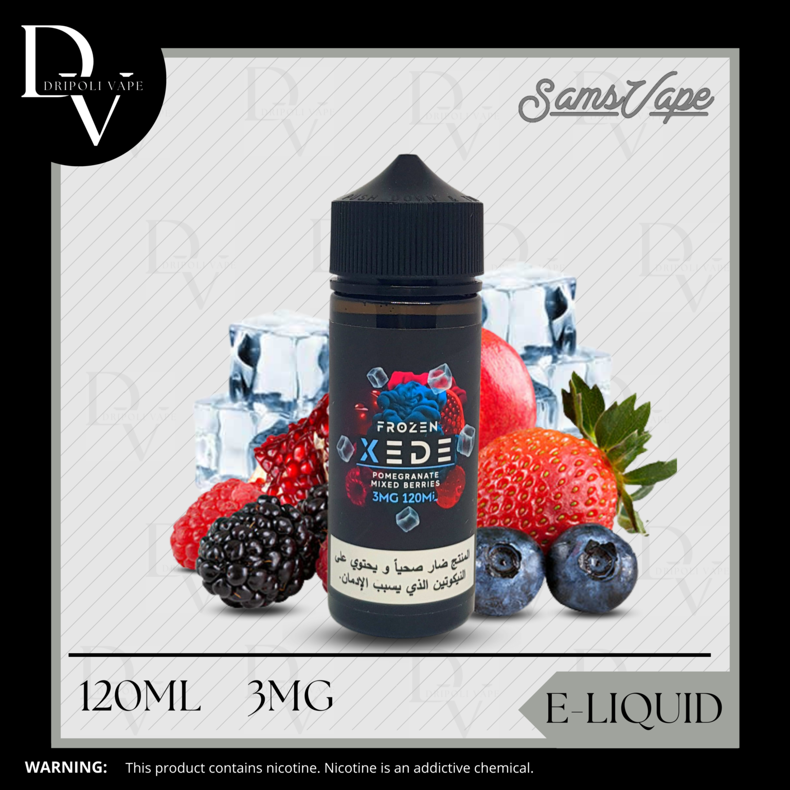 Sams vape Pomegranate XEDE Frozen • Dripoli Vape